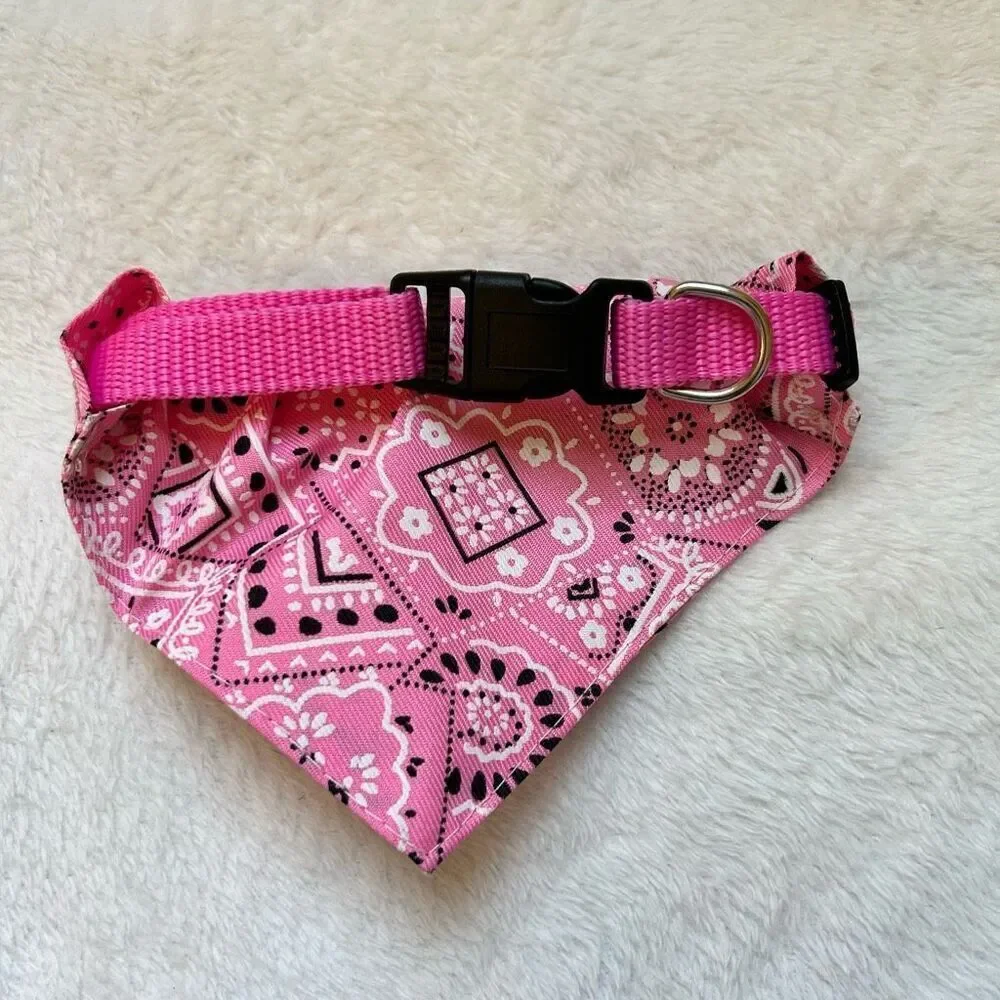 Bandanas For Dogs Adjustable Dog Bandana Printed Soft Collar For Dog Cat Dog Sca